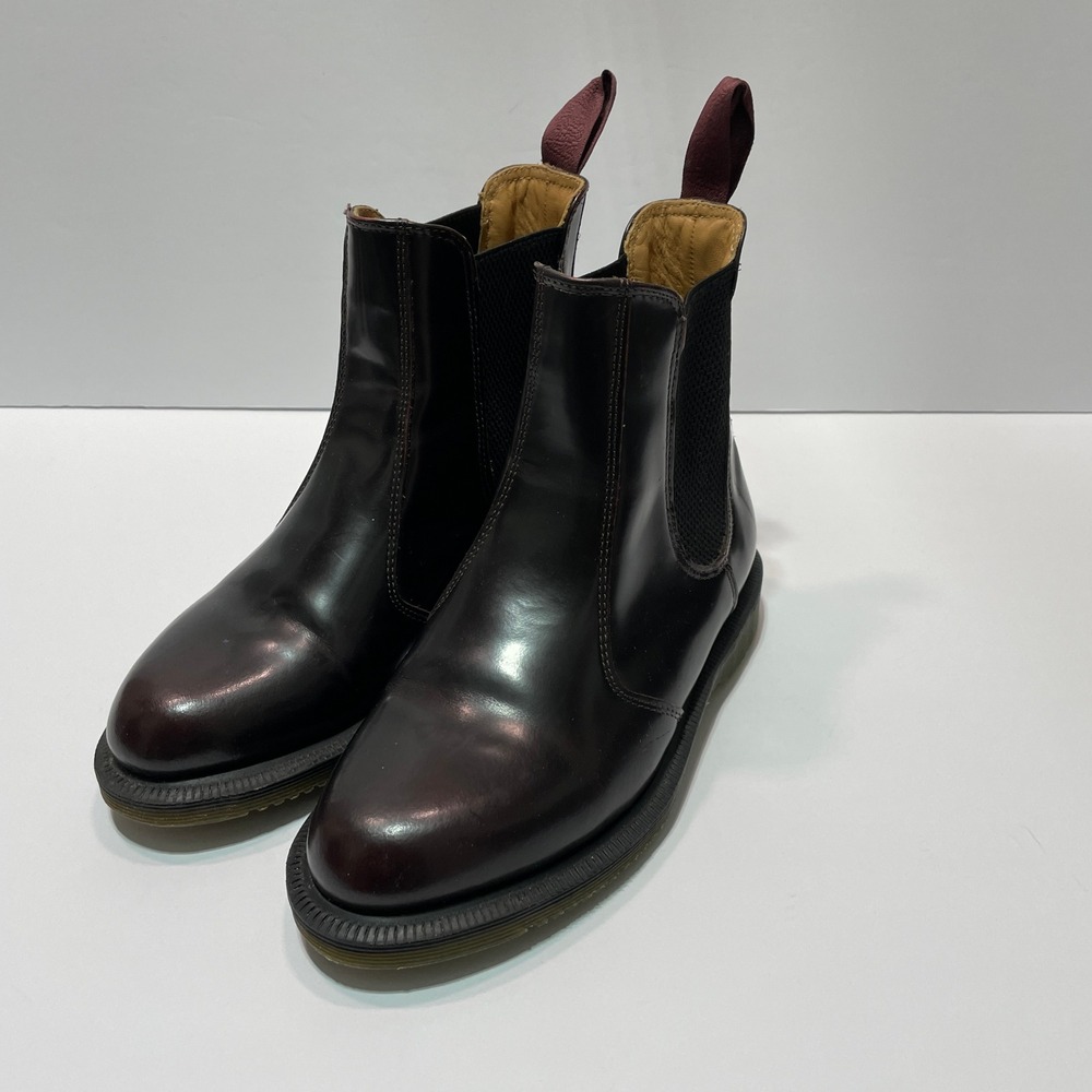 Dr. Martens Flora Burgundy Arcadia Leather Chelsea Boots Womens Size 5 US L 3 UK